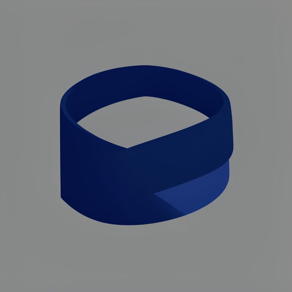 Soft navy-and-gold duotone emblem artwork, calm and faith-centered, with abstract light forming a gentle cross-like glow
